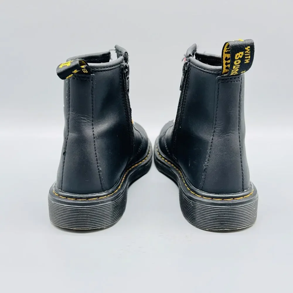 Dr. Martens Boots Youth 2 Black Rainbow Love Pride Stickers Lace Up 1460
